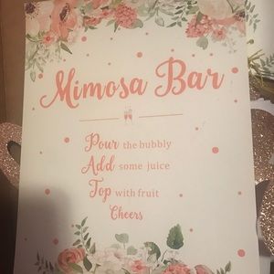 Rose gold Bridal shower decor